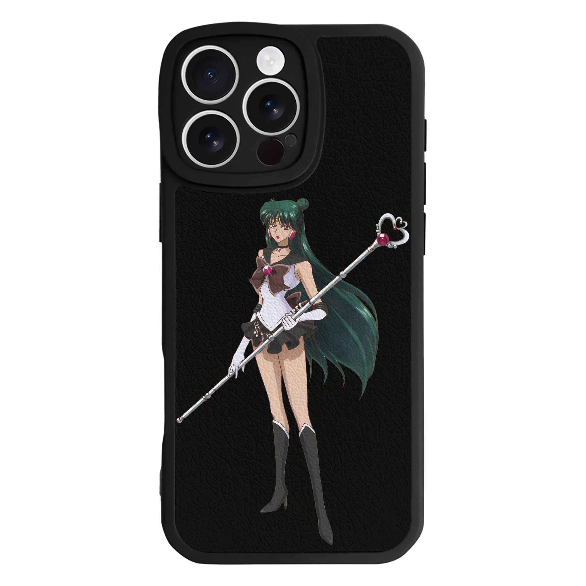 （画像用） 美少女戦士セーラームーン 冥王せつな Sailor Moon Meiou Setsuna 【iPhone 16シリーズ対応】シリコンスマホケース（レザー調） 材質：シリコン